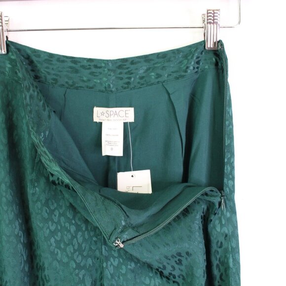 L*Space Harlow Satin Animal Print Pant in Ultramarine Green Size 0 - Picture 6 of 8